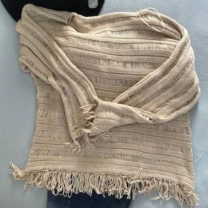 Fringe Sweater at Sleeves and Hem. Uber cute!